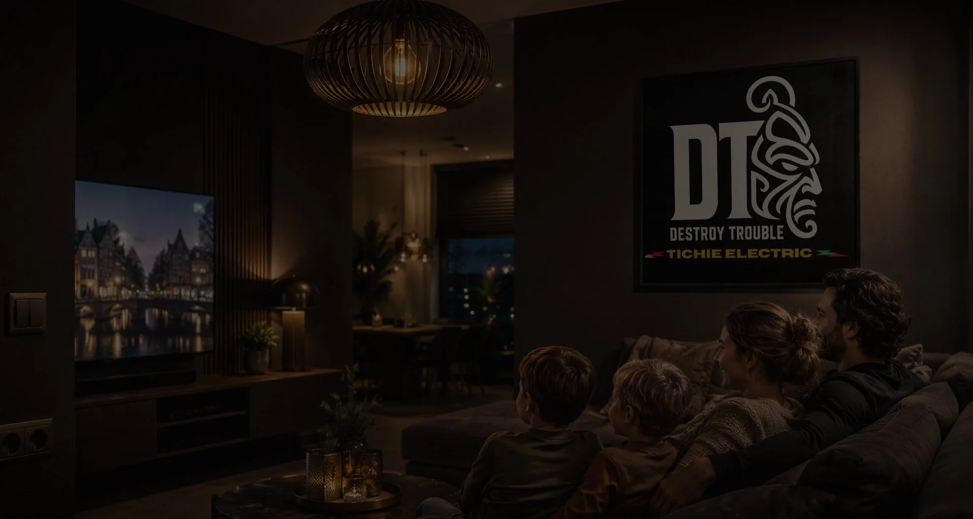 Verzorgde woning met moderne verlichting